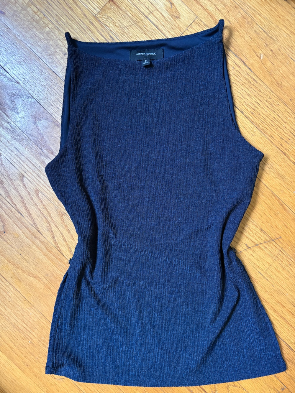 Banana Republic Dark Blue Ribbed Tank Top Tunic With Buttons on the Side